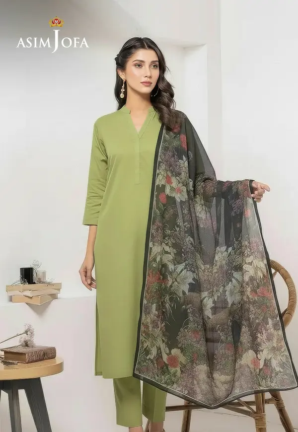 Ajso-98 Unstitched 2 Pcs Shirt Dupatta