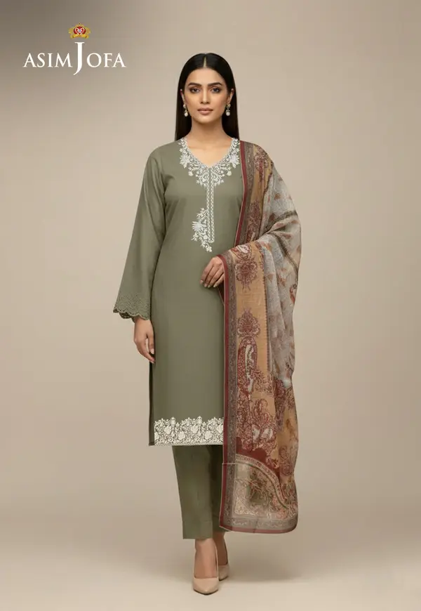 AJSO-398 Unstitched 2 Pcs Shirt Dupatta