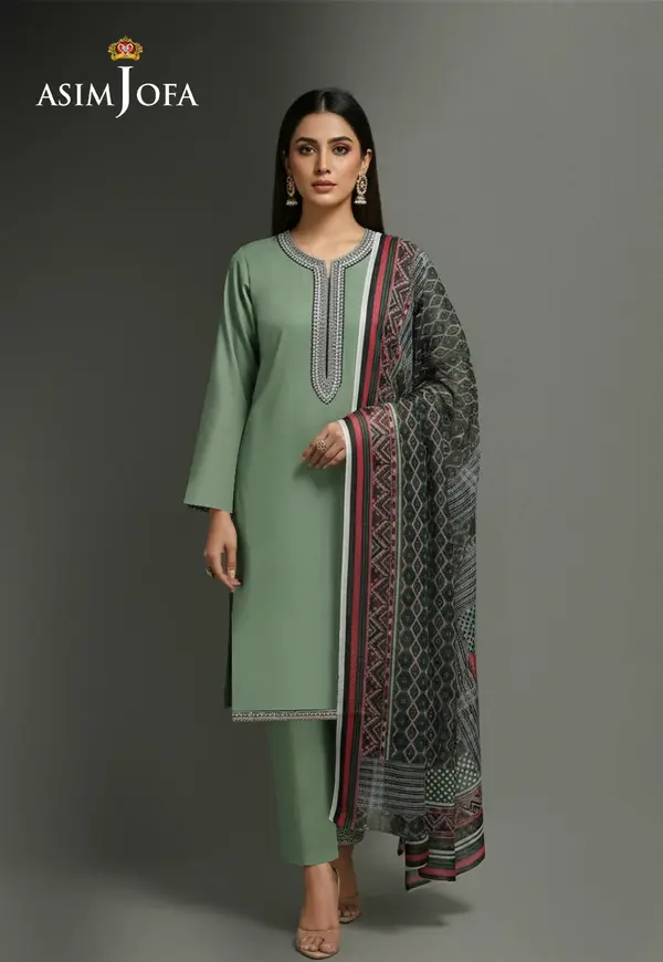 AJSO-348 Unstitched 2 Pcs Shirt Dupatta