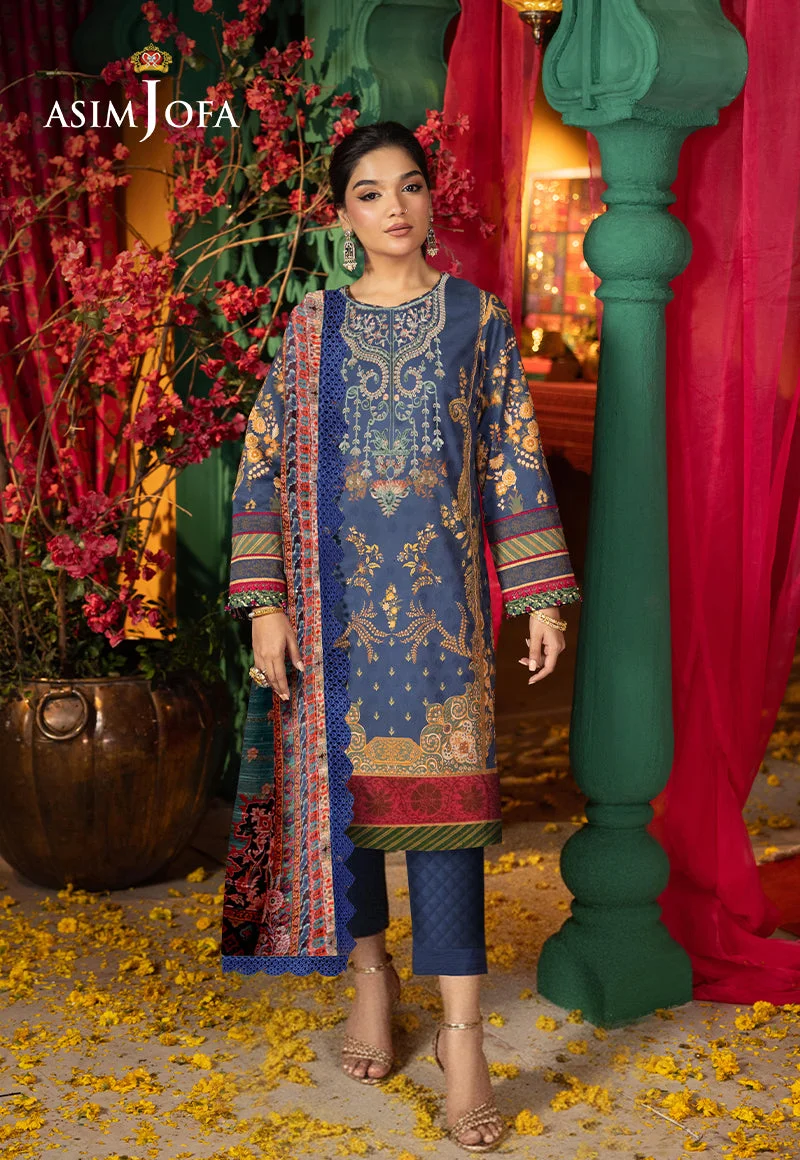 Ajso-130 Unstitched 2 Pcs Shirt Dupatta