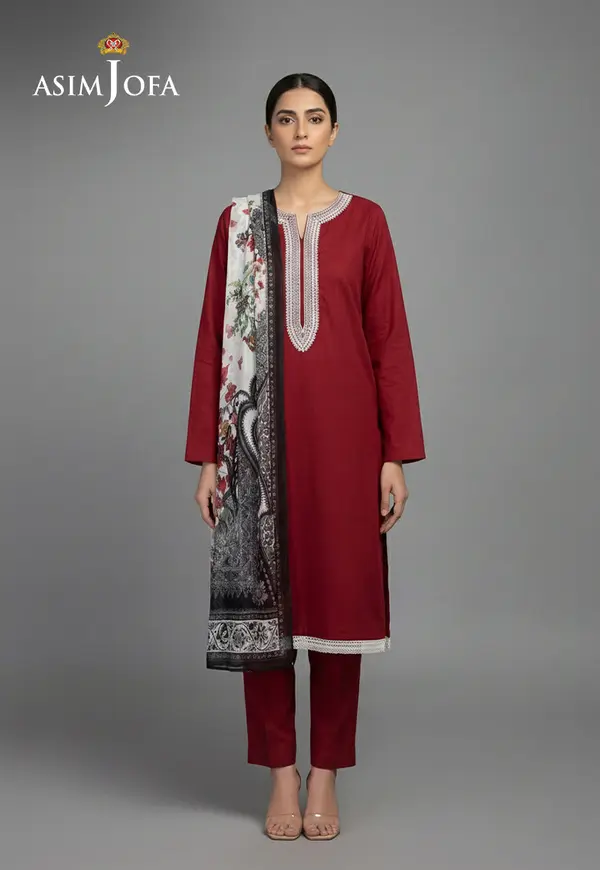 AJSO-374 Unstitched 2 Pcs Shirt Dupatta