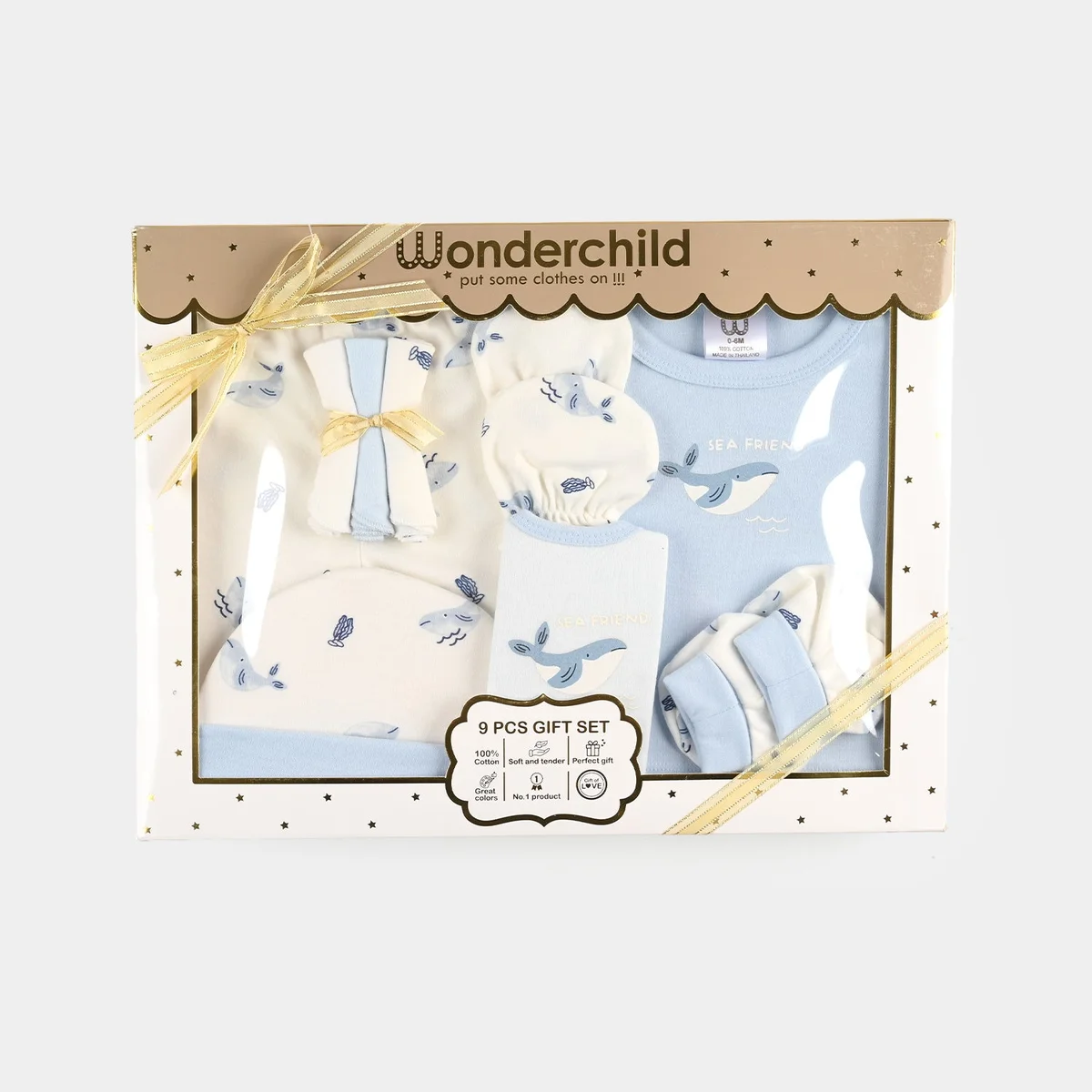 Boys Cotton Interlock 9  Pcs Gift Set 292-013-Blue - view 4