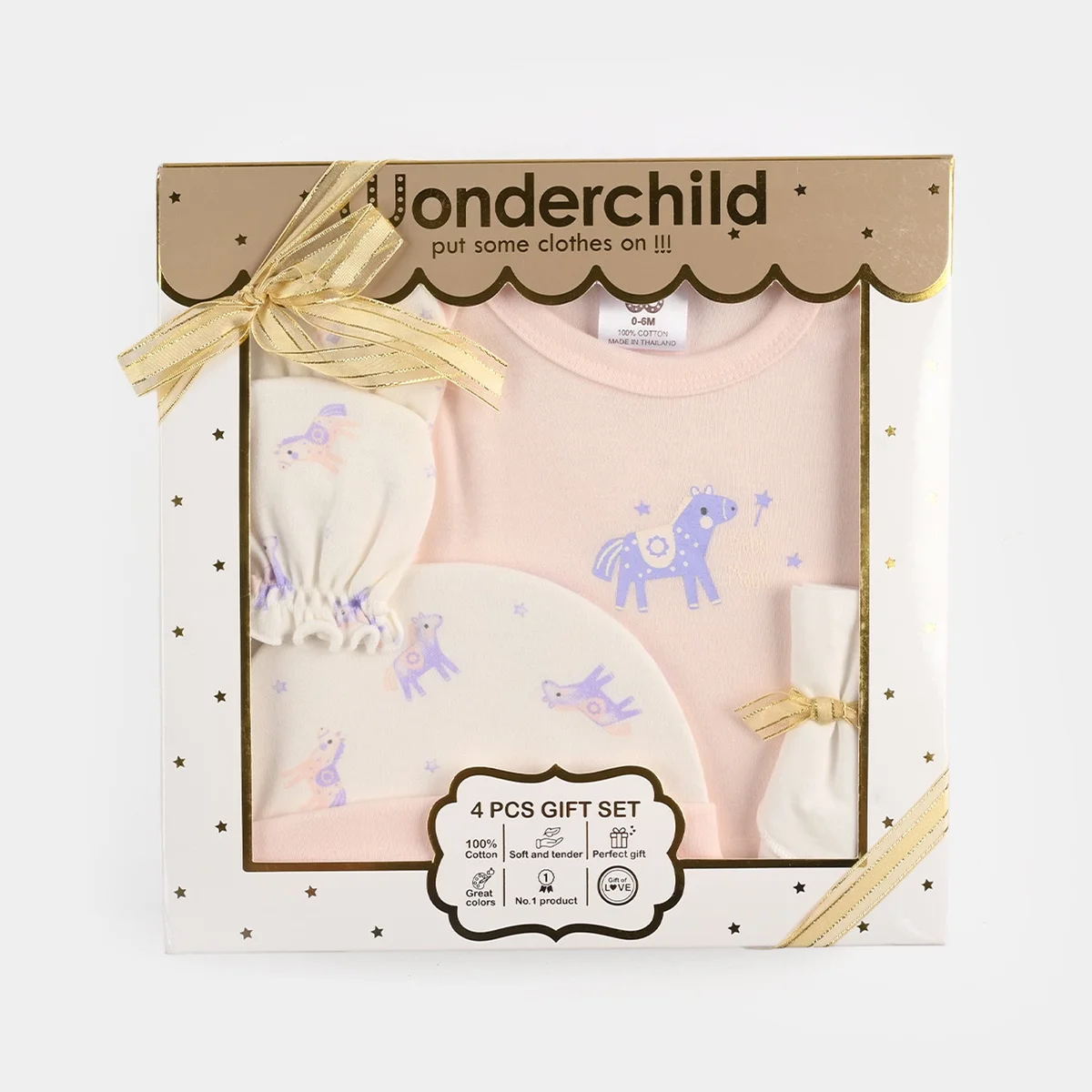 Girls Cotton Interlock 4 Pcs Gift Set 292-002-Pink - view 4