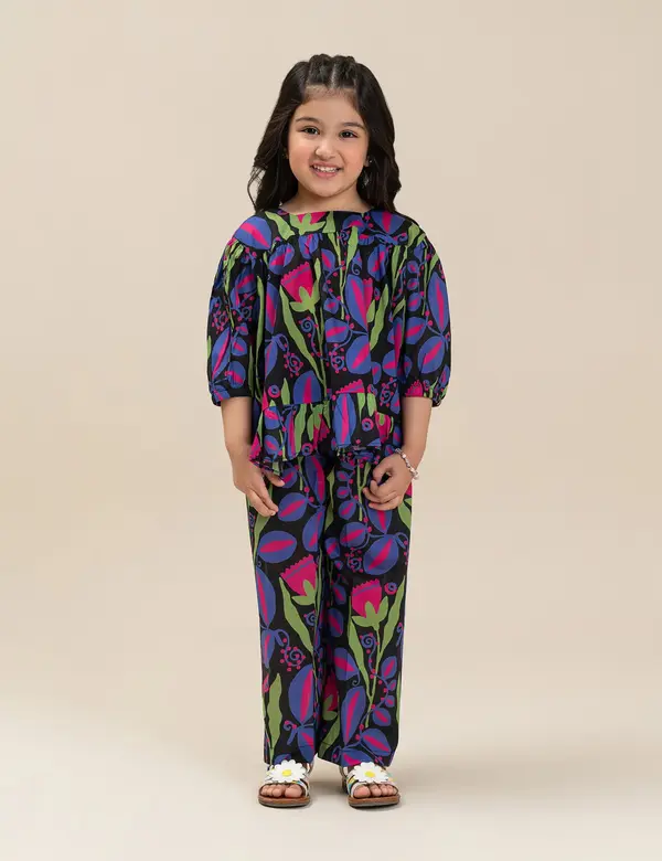 2 PIECE FLORAL PRINTED SUIT