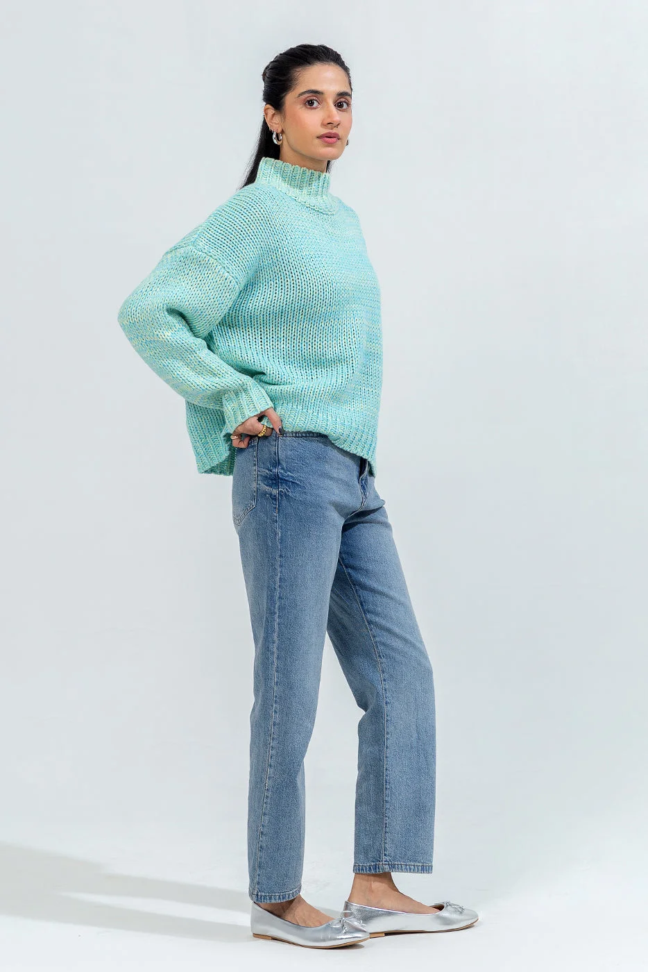 CROPPED KNIT PULLOVER - view 4