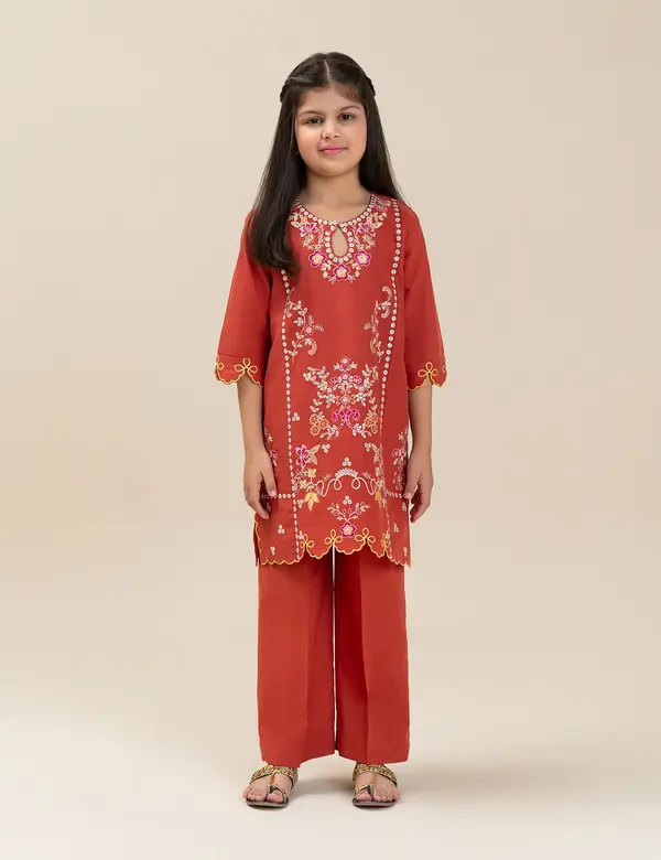 2 PIECE ETHNIC EMBROIDERED SUIT