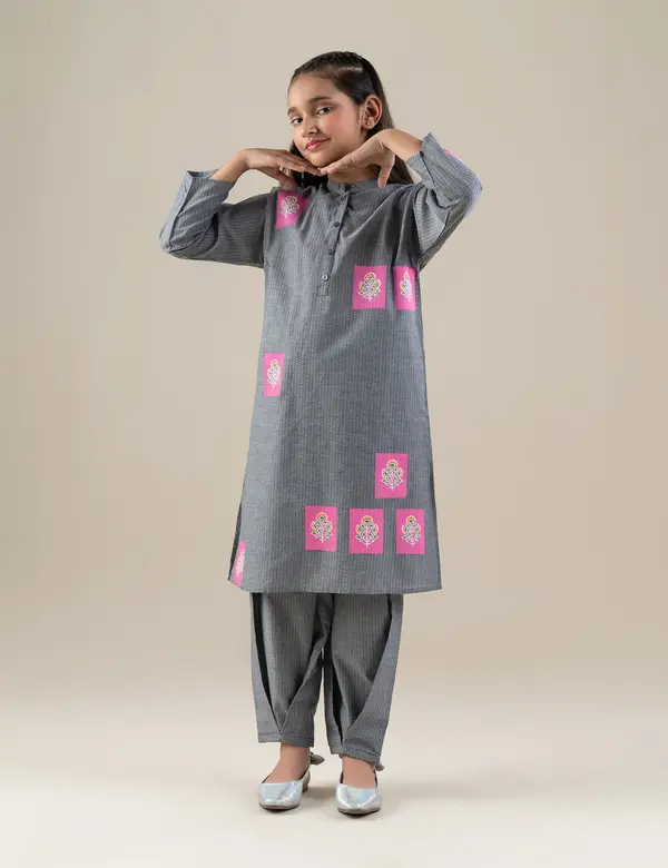 2 PIECE BLOCK PRINTED SUIT