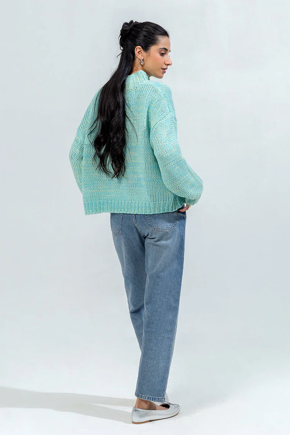 CROPPED KNIT PULLOVER - view 3
