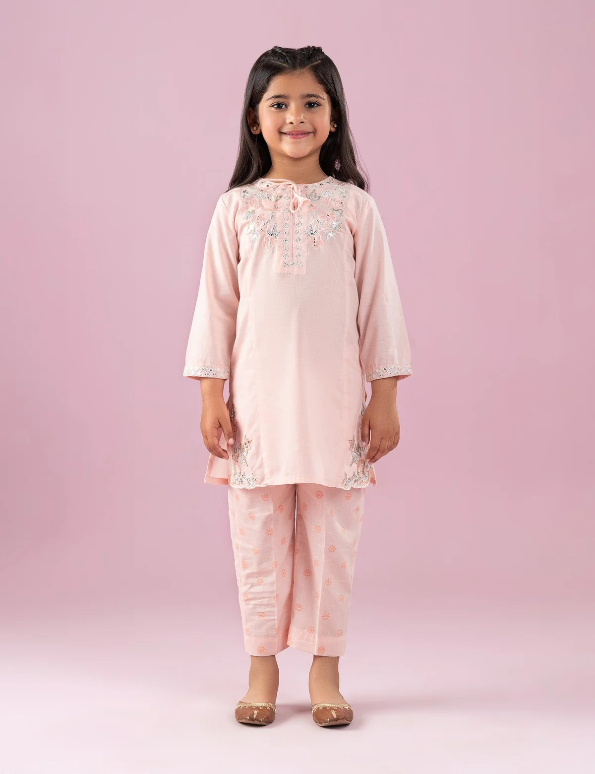 2 PIECE SEQUIN EMBROIDERED SUIT