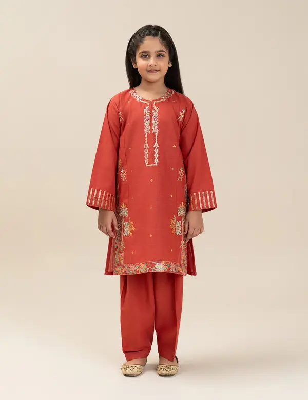 2 PIECE SEQUIN EMBROIDERED SUIT