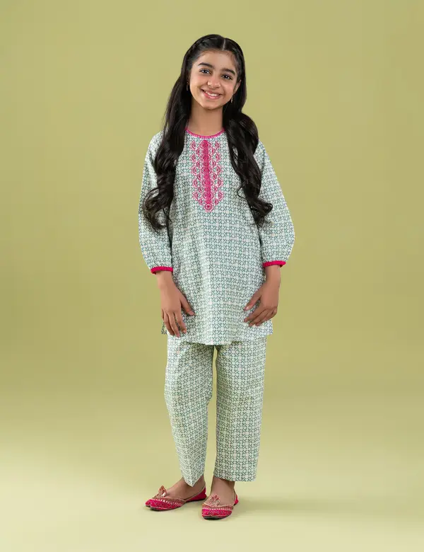 2 PIECE EMBROIDERED SUIT