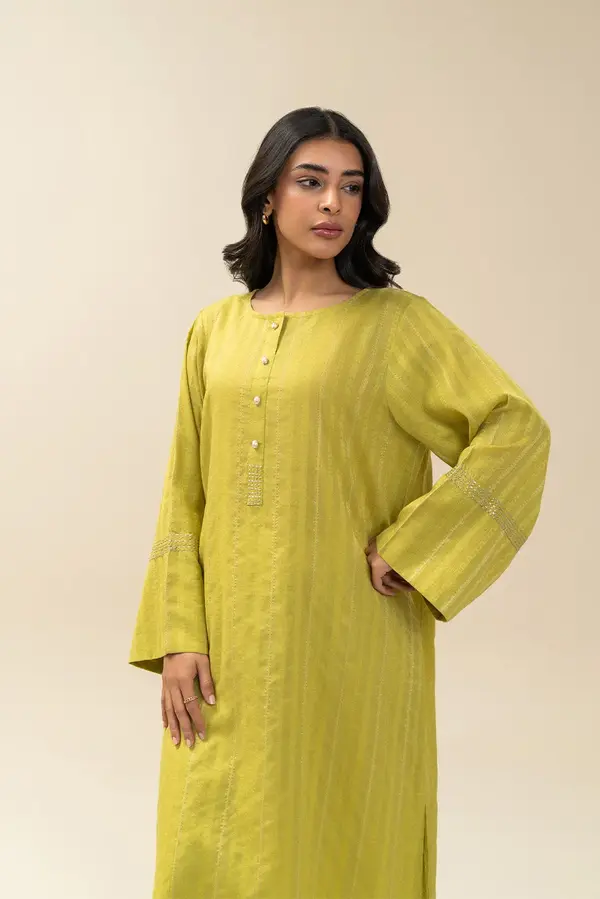 EMBROIDERED DANIER DOBBY SHIRT (PRET)