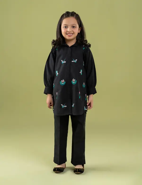 2 PIECE FLORAL EMBROIDERED SUIT