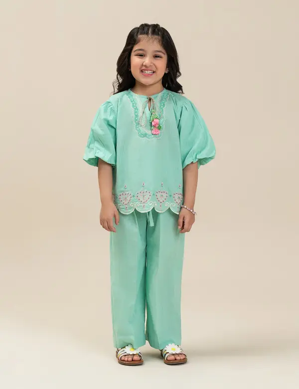 2 PIECE EMBROIDERED SUIT
