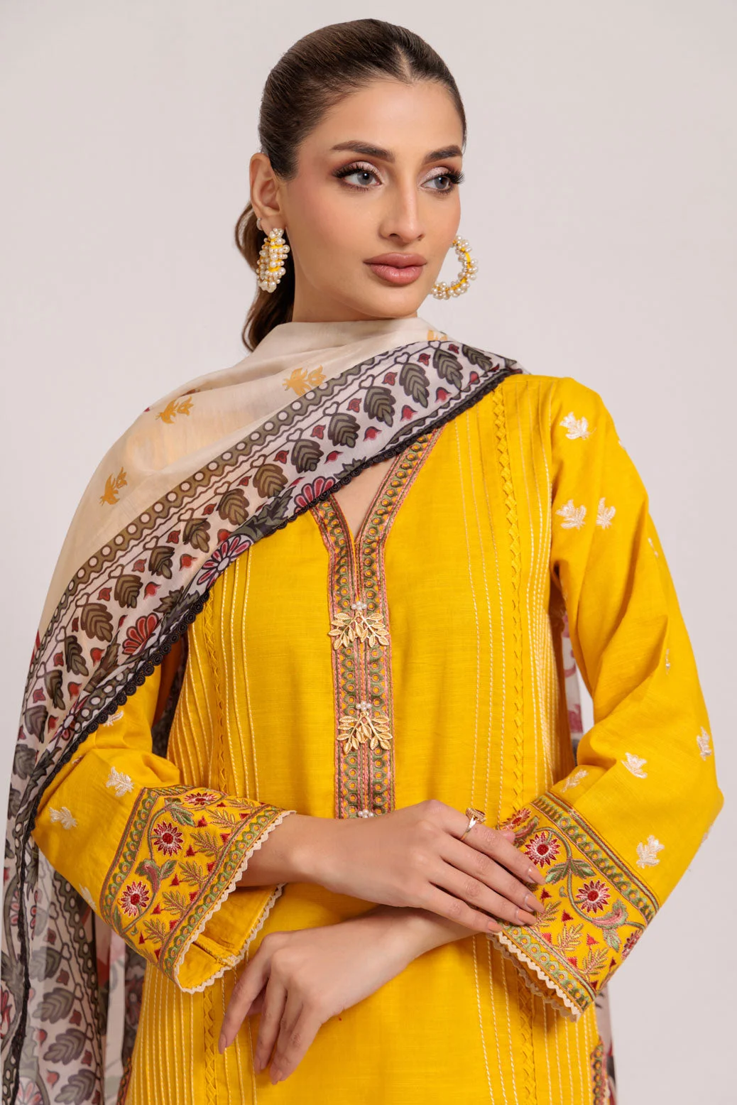YELLOW-KHADDAR-3 PIECE (WS7243P23) - view 2