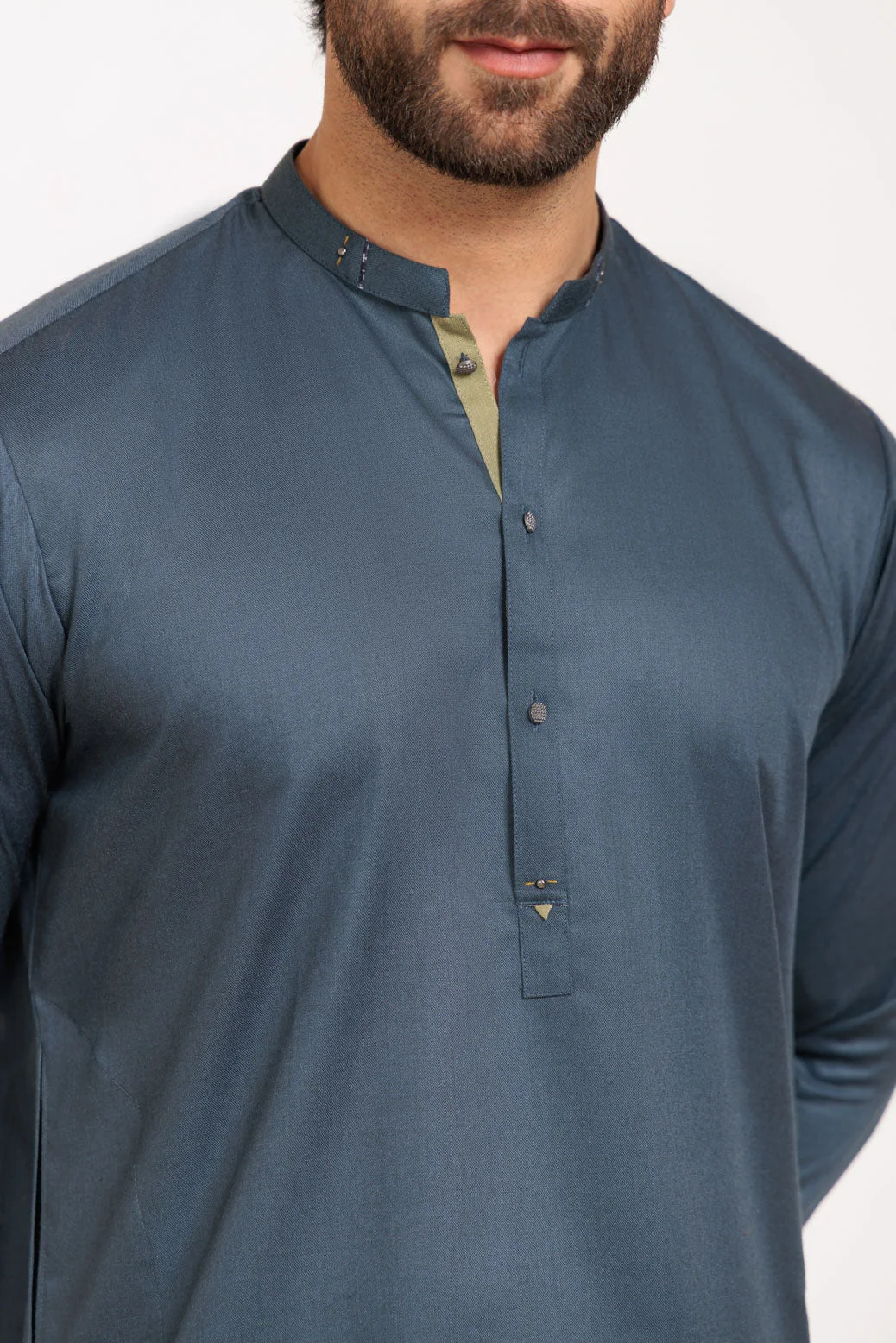 S-GREEN-BLENDED-KURTA TROUSER - (KSW24-029) - view 4