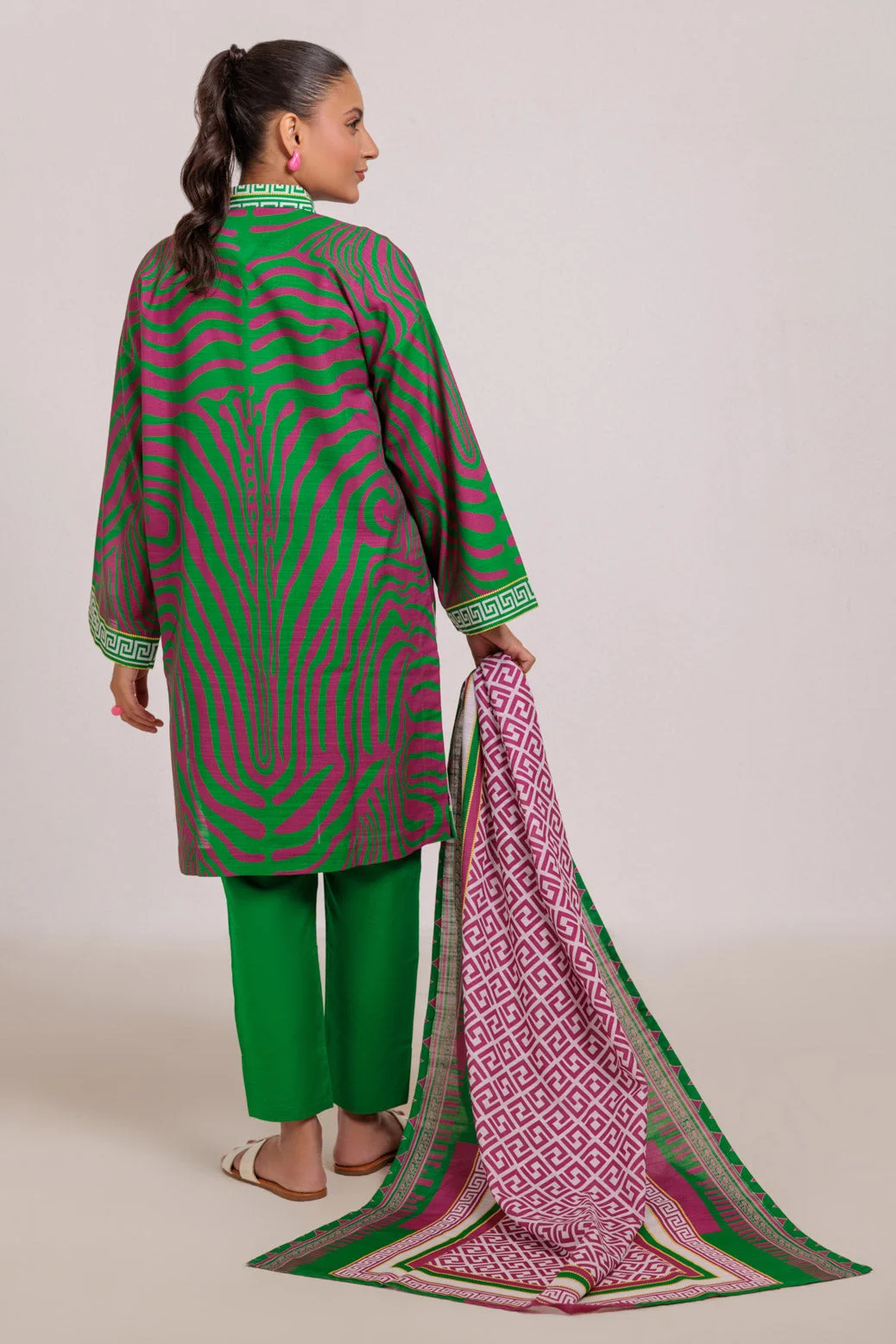 GREEN-KHADDAR-3 PIECE (WS7243P30) - view 5