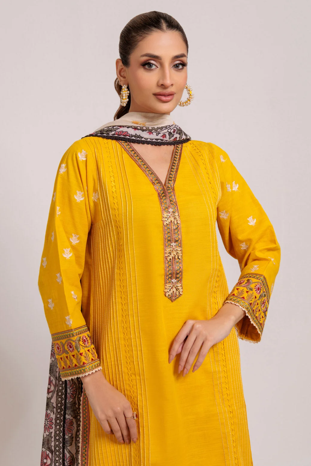 YELLOW-KHADDAR-3 PIECE (WS7243P23) - view 4