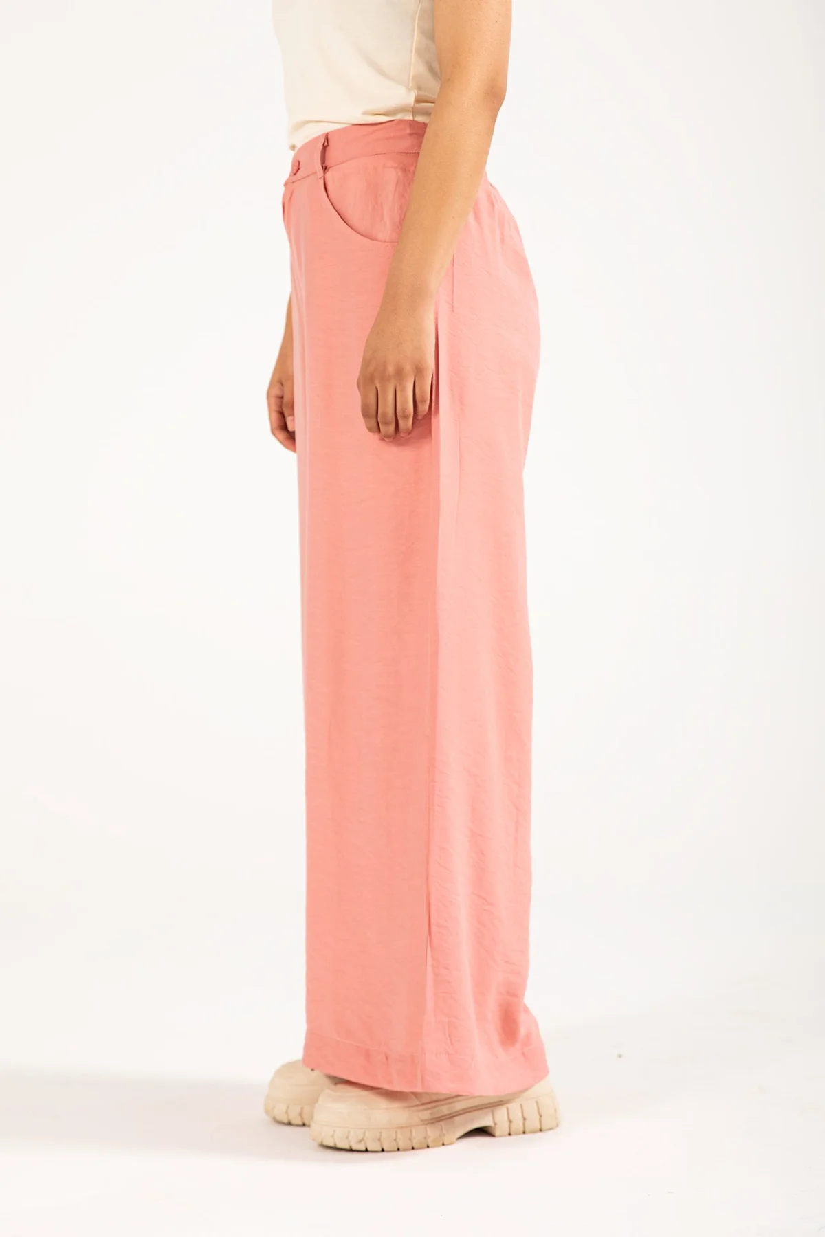 CREASE EFFECT MEGA WIDE LEG TROUSER - view 4