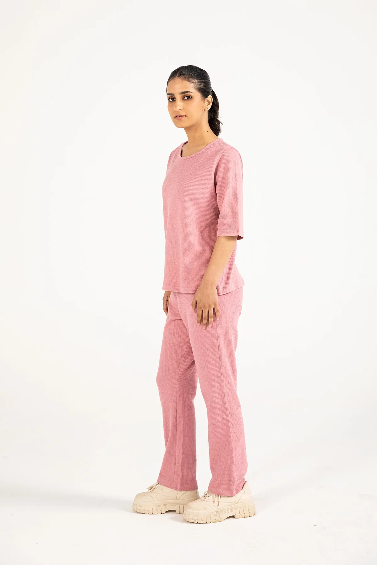 TEXTURED KNIT TOP - view 3