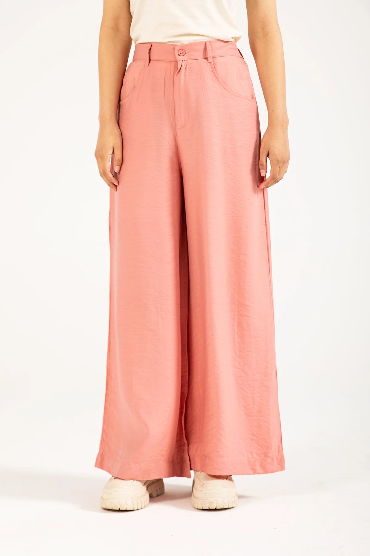 CREASE EFFECT MEGA WIDE LEG TROUSER - view 3