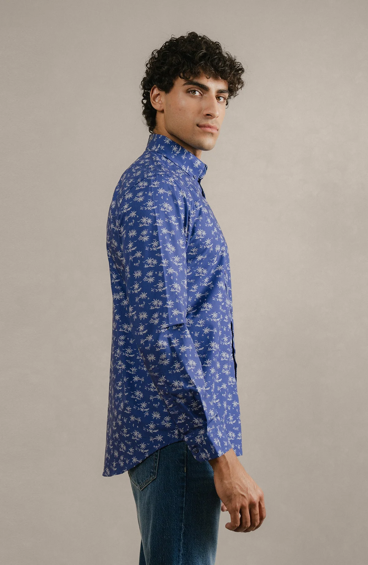 PRINTED SHIRT  - DARK BLUE - view 2