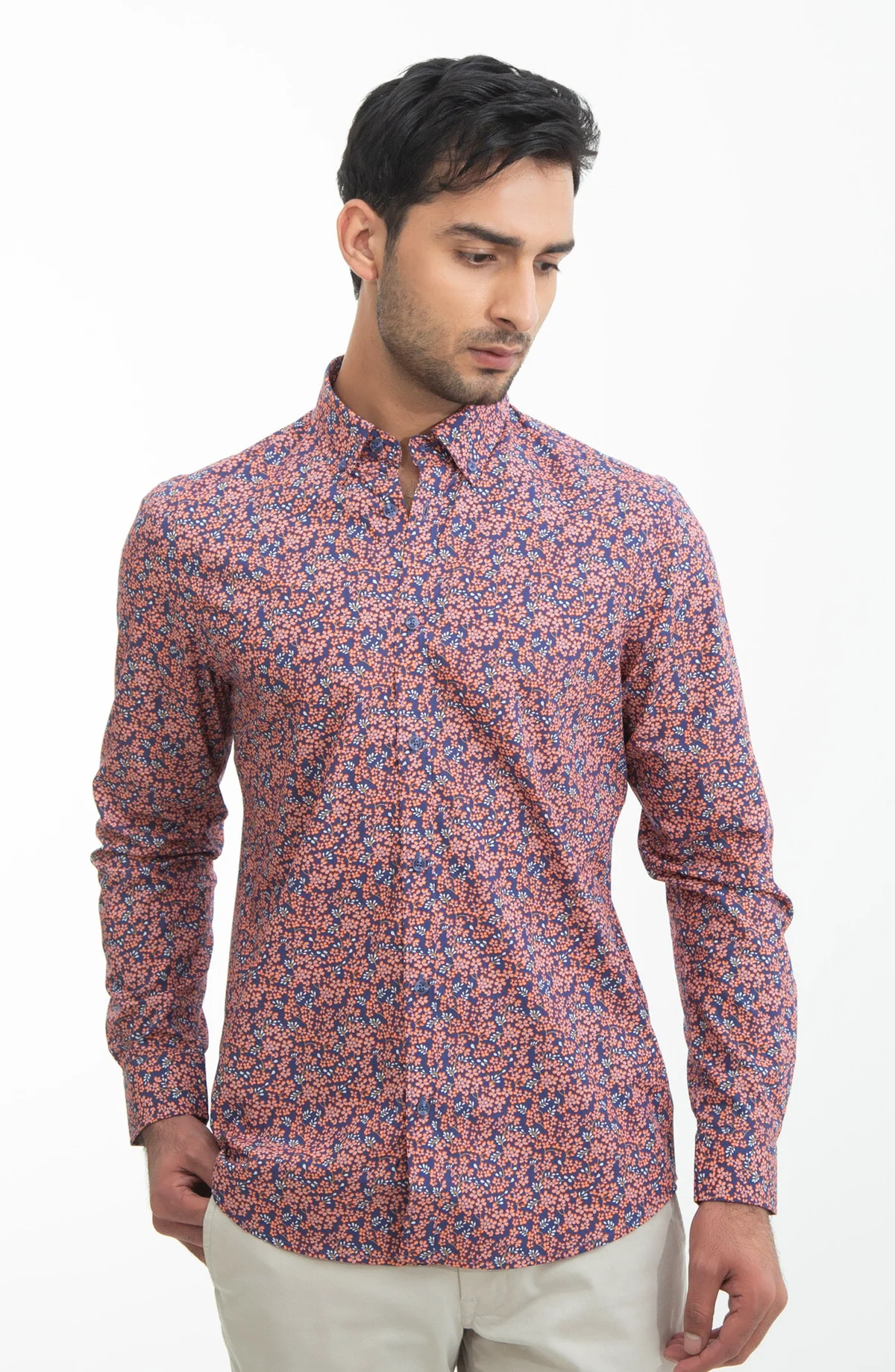 PRINTED SHIRT  - ORANGE - view 2