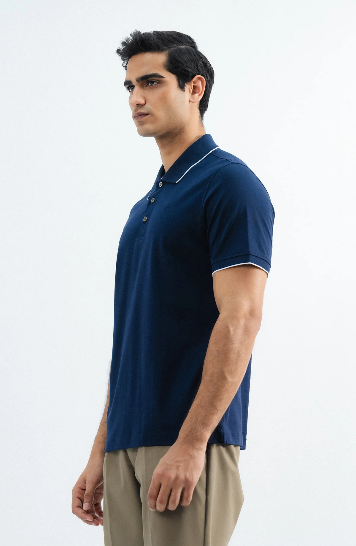 Interlock Regular Fit Polo - Navy - view 4