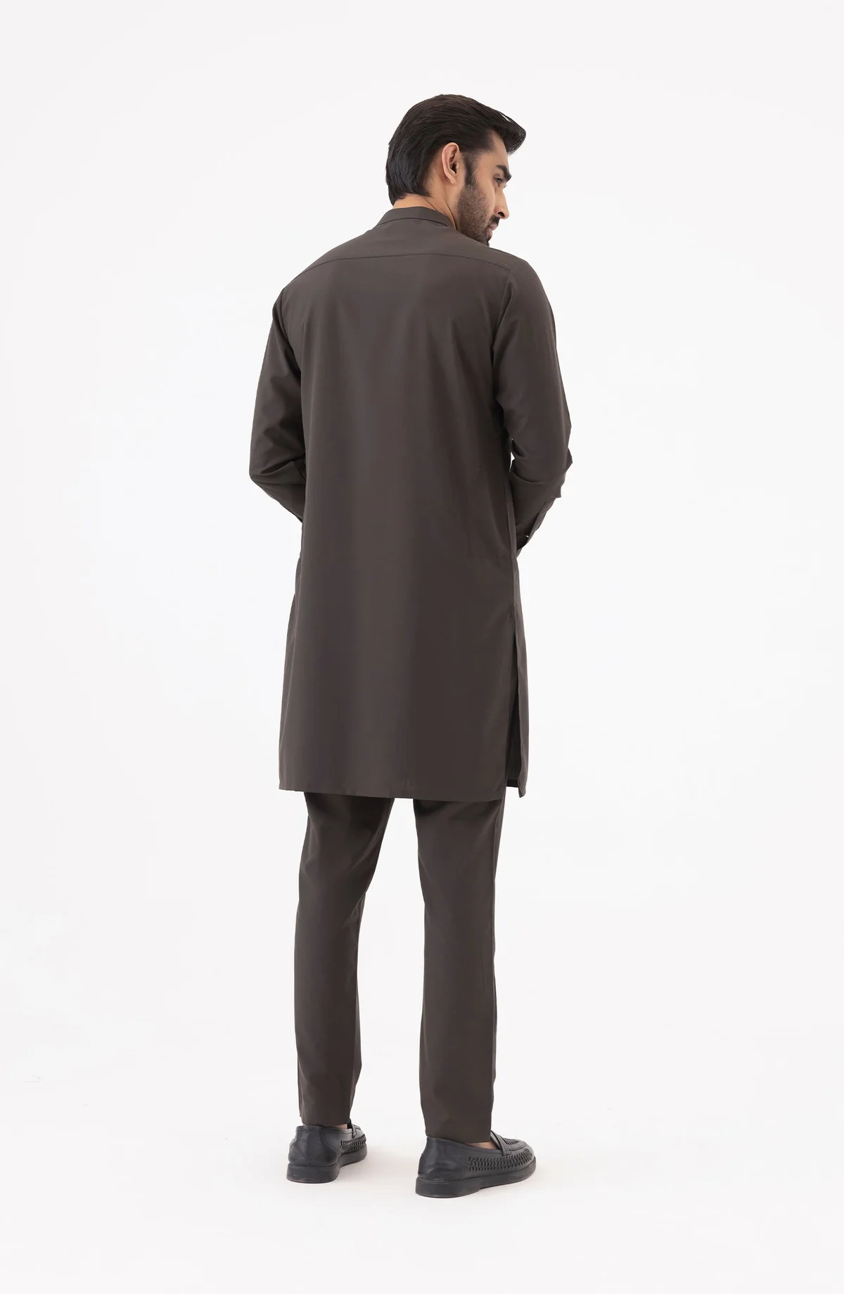Basic Fancy Pajama Suit - Olive - view 4