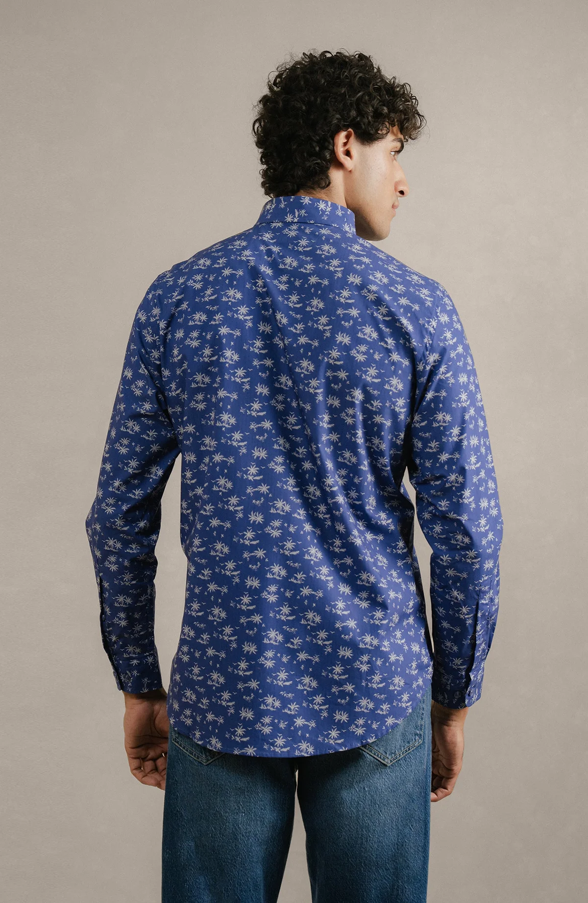 PRINTED SHIRT  - DARK BLUE - view 3