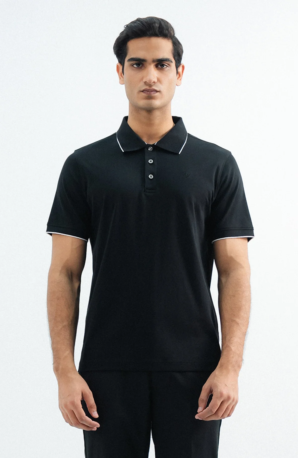 Interlock Regular Fit Polo - Black