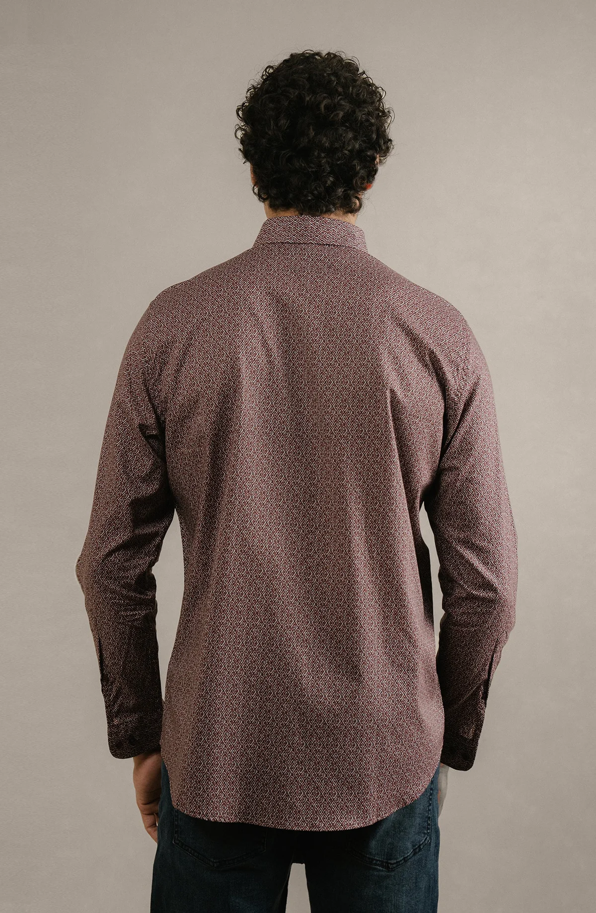 PRINTED SHIRT  - MAROON - view 3