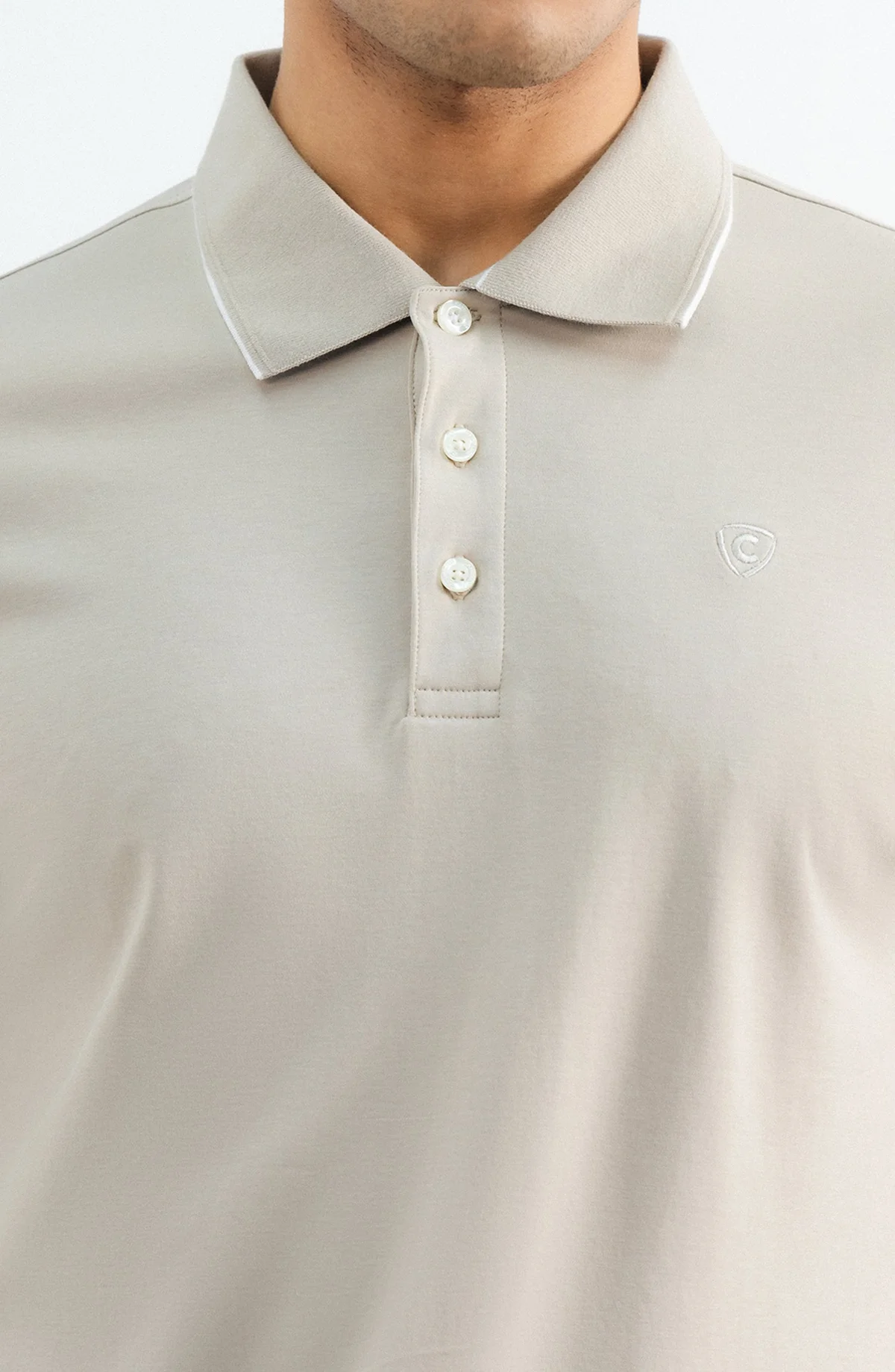 Interlock Regular Fit Polo - Brown - view 2