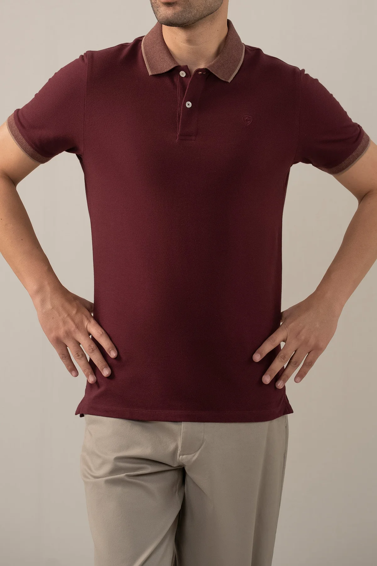 STRETCH POLO - BURGUNDY (E-FACTORY OUTLET)