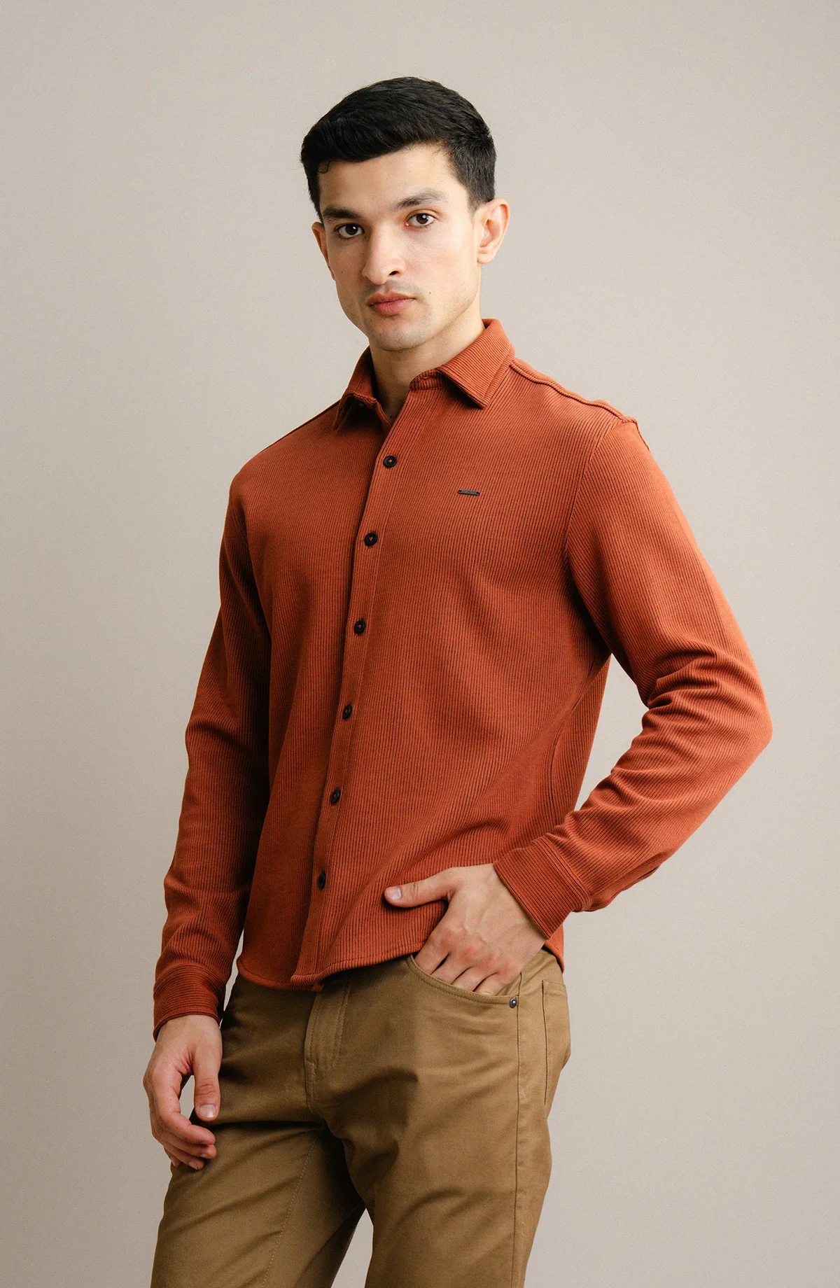 FULL SLEEVES  SHIRT - RUST - view 2