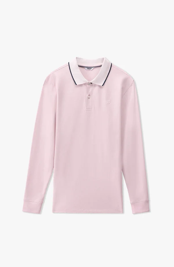 Full-Sleeve Stretch Polo - W25PSS01 - Pink