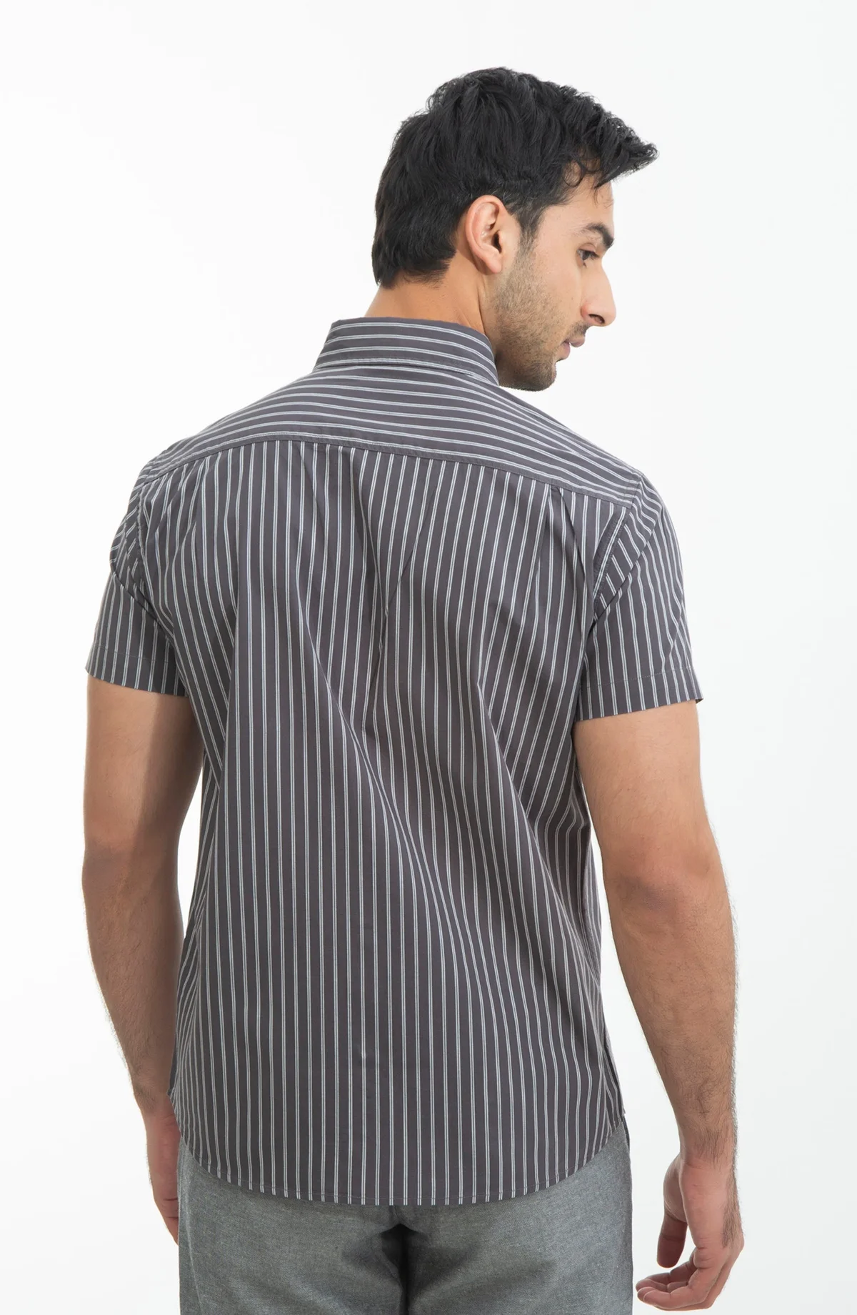 Half Sleeves Yarn Dyed Shirt - view 4