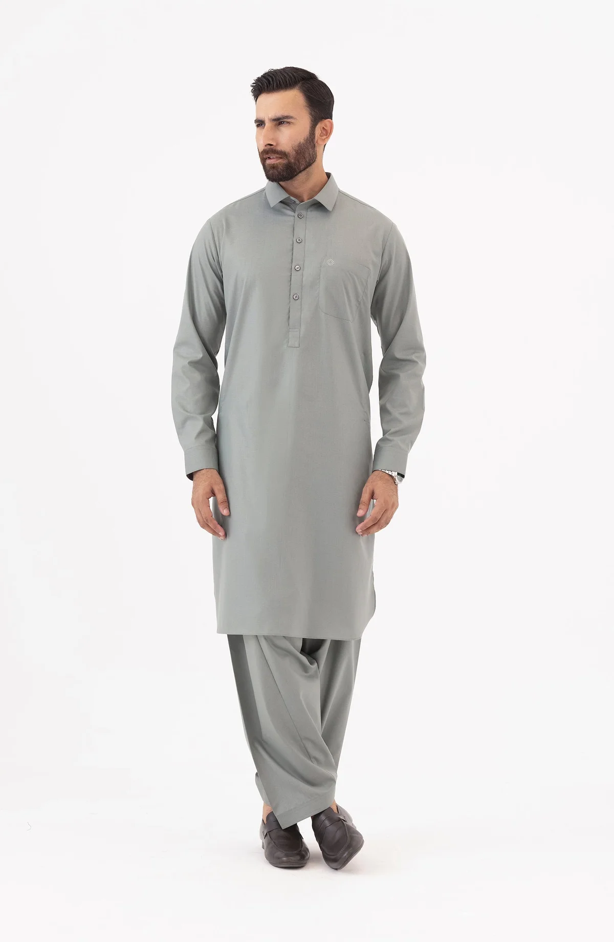 Men's Basic Shirt Collar Shalwar Kameez