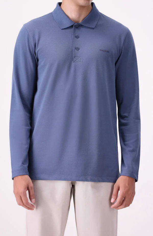 Performance Button Polo - Blue (W25PBP01, Regular Fit)