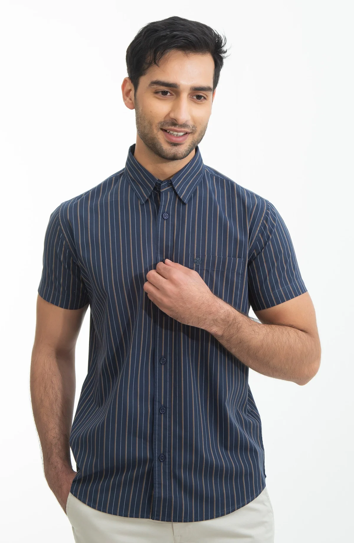 Half Sleeves Yarn Dyed Shirt - view 2