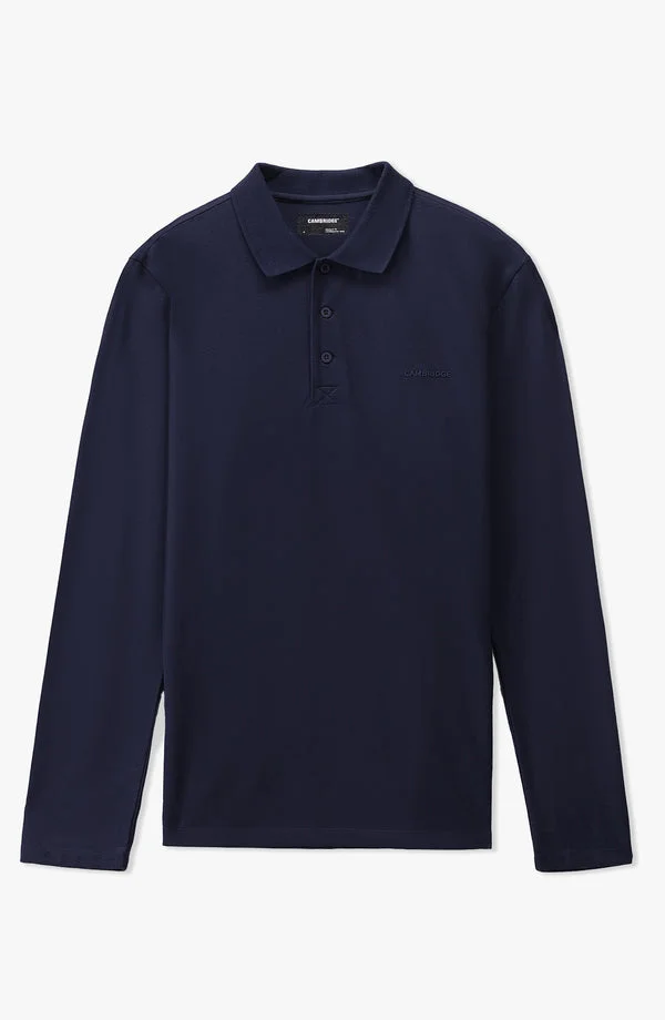 Performance Button Polo - Navy Blue (W25PBP01, Regular Fit)