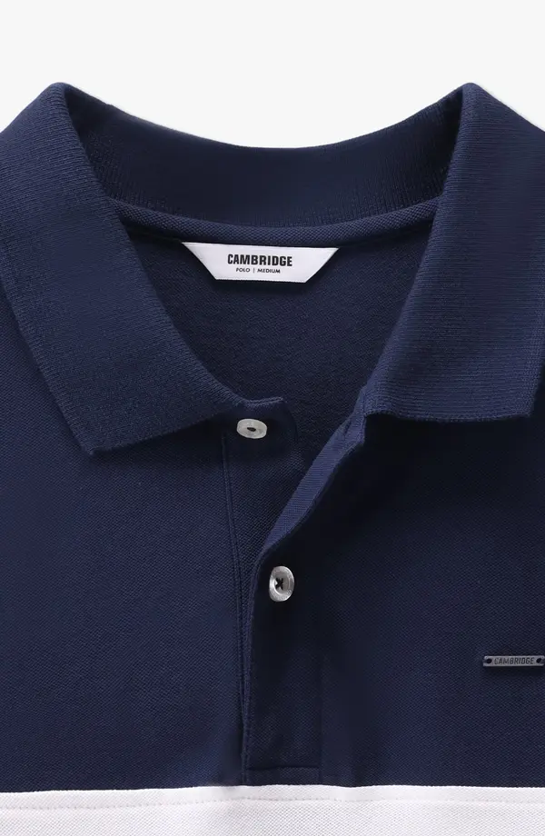 STRETCH CROSS NAVY BLUE POLO(E-FACTORY OUTLET)