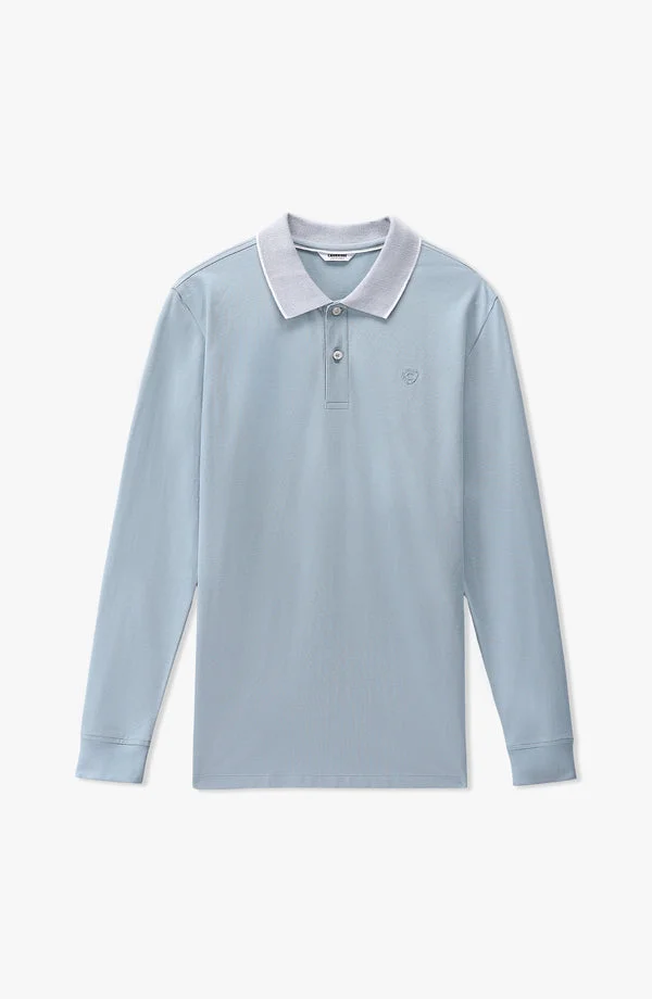 Full-Sleeve Stretch Polo - W25PSS01 - Light Grey