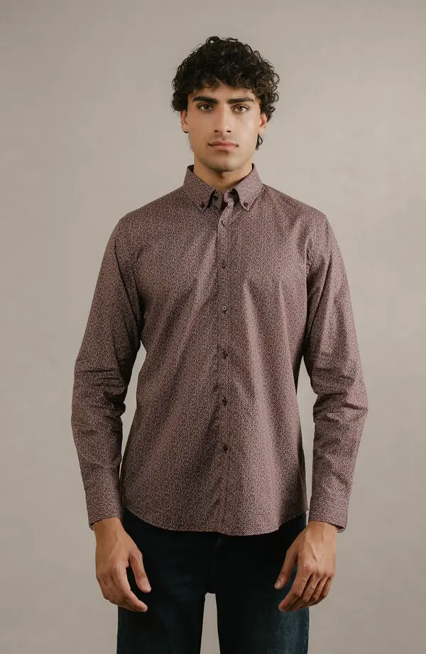 PRINTED SHIRT - MAROON