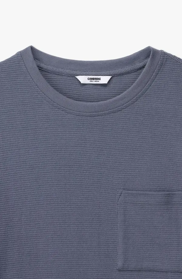 JACQUARD T-SHIRT - CHARCOAL(E-FACTORY OUTLET)
