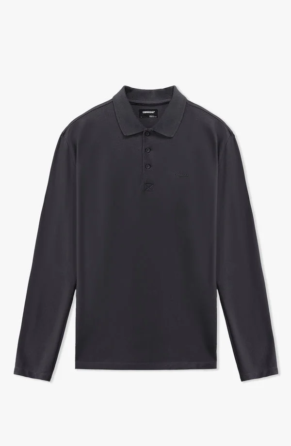 PERFORMANCE BUTTONED POLO - Charcoal - Regular Fit - W25PBP01