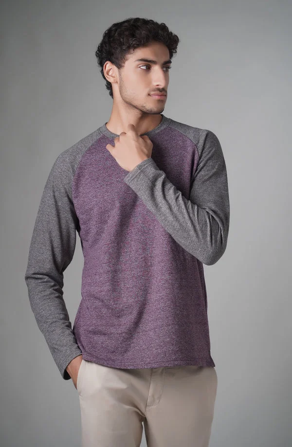 Purple YARN DYED T-SHIRT - KCW23-08