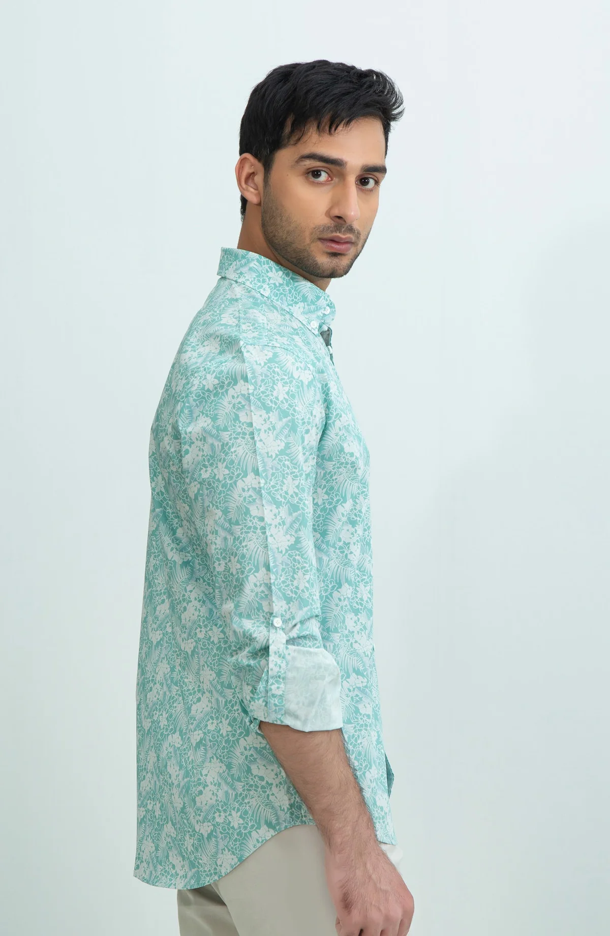 PRINTED SHIRT  - SEA GREEN - view 3