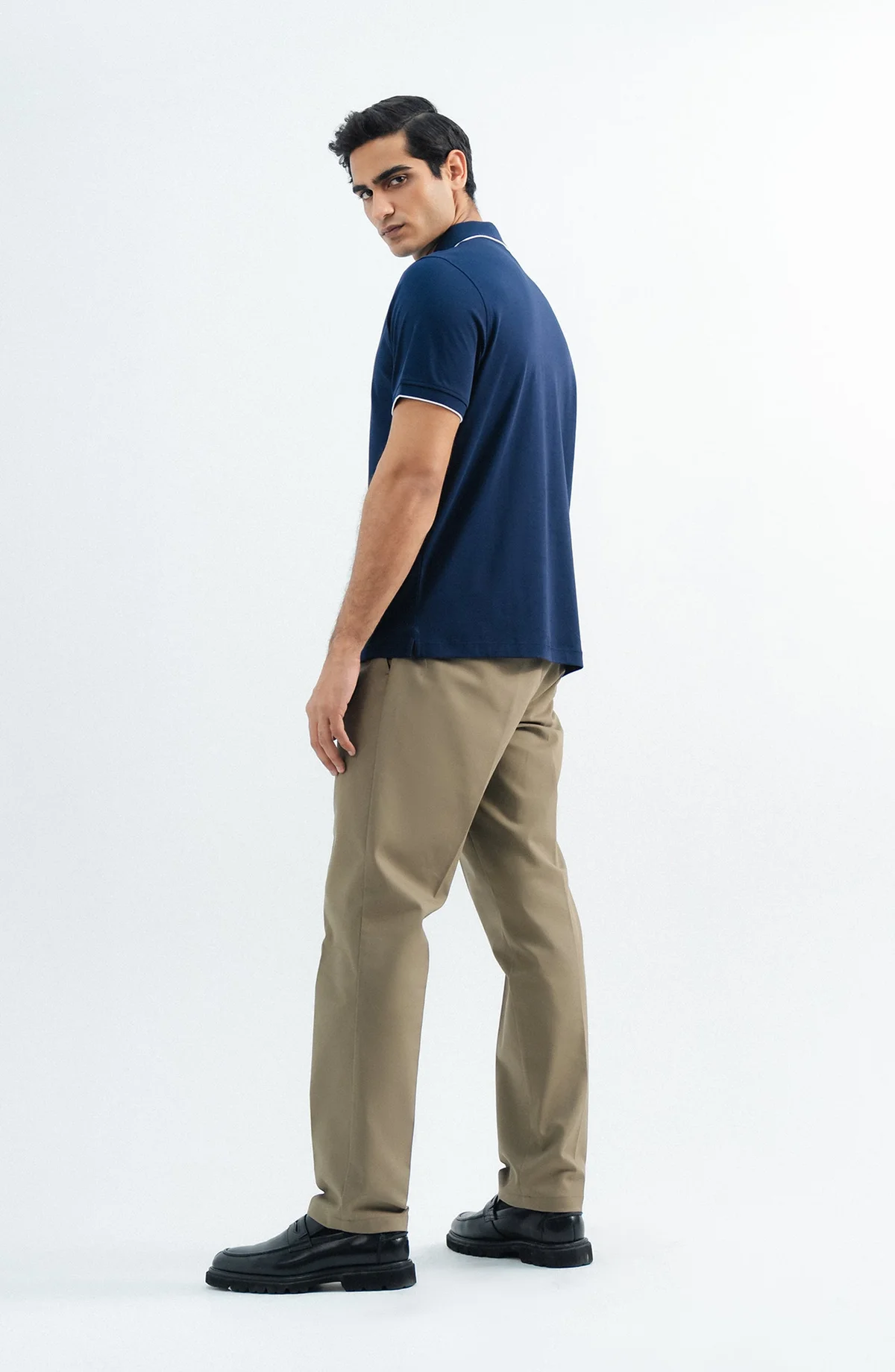 Interlock Regular Fit Polo - Navy - view 5