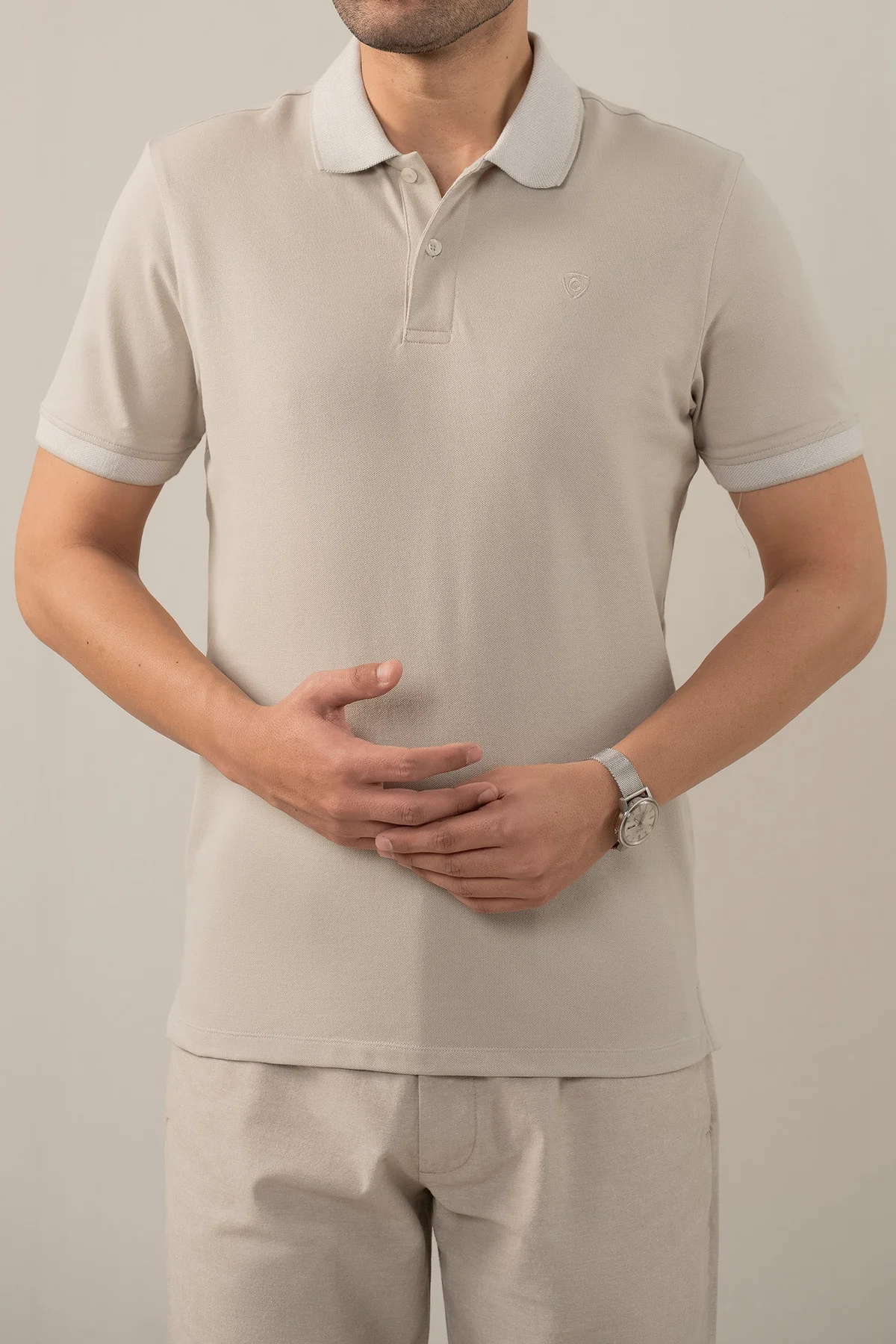 STRETCH POLO - ASH GREY (E-FACTORY OUTLET)